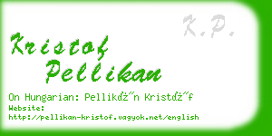 kristof pellikan business card